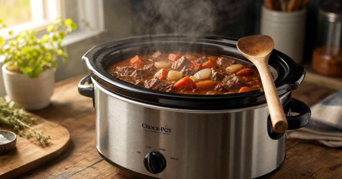 Slowcooker recepten voor mannen: 10 makkelijke toppers waarbij jij vooral op start drukt